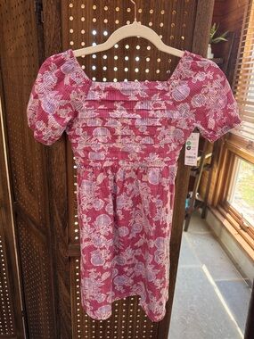 OshKosh B'gosh Pink Floral Smocked Casual Dress